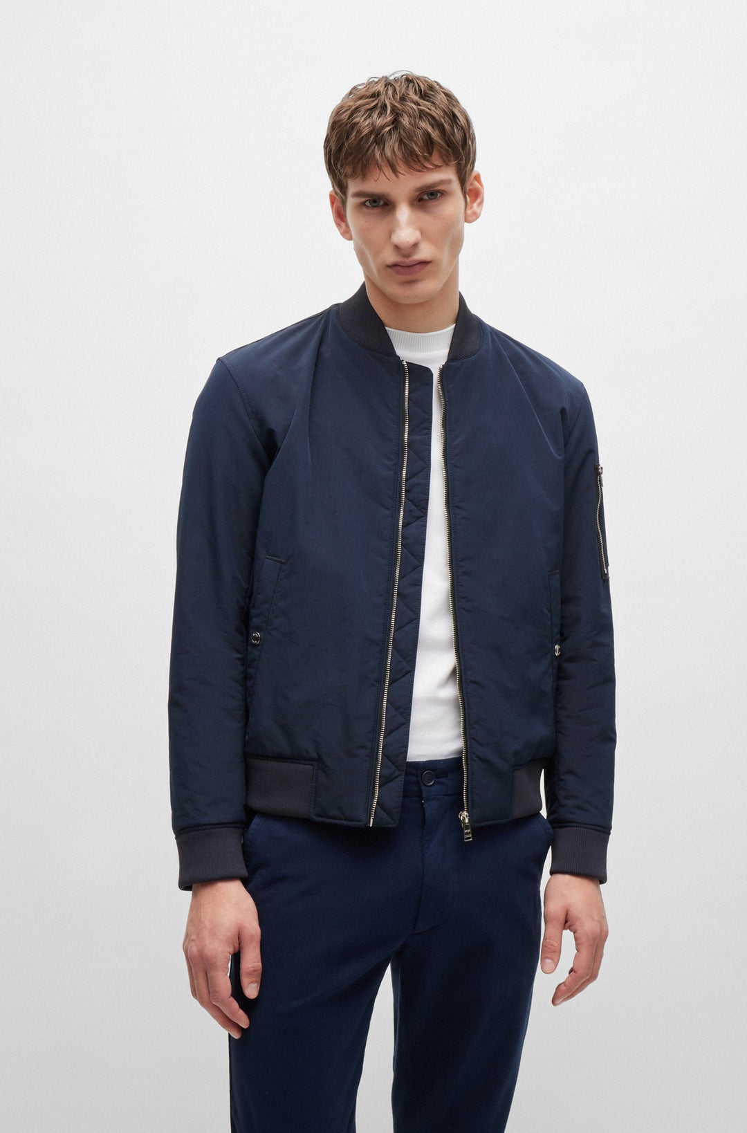 BOSS Casual Jackets Regular Fit in Polyester Mix - H-COMBER 10214498 01-50519981- Concorde Fashion#color_navy-404