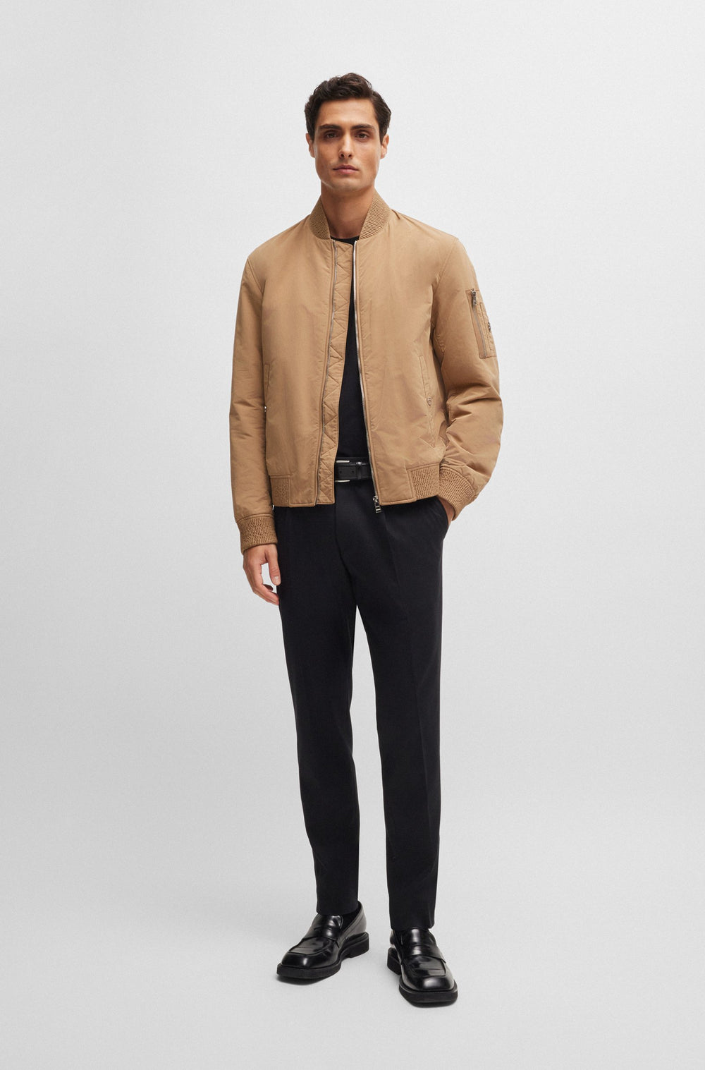BOSS Casual Jackets Regular Fit in Polyester Mix - H-COMBER 10214498 01-50519981- Concorde Fashion#color_beige-282