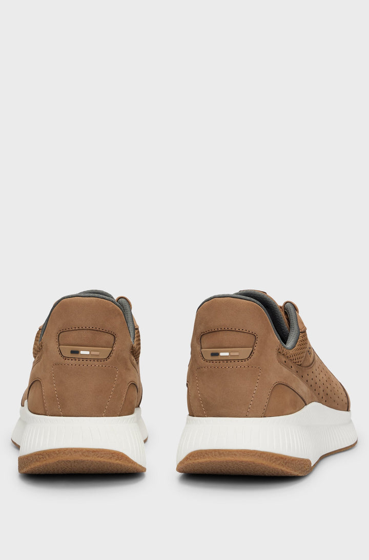 BOSS Standard Sole Sneakers in Leather - TTNM EVO_RUNN_NUME 10214613 01-50517313- Concorde Fashion#color_beige-263