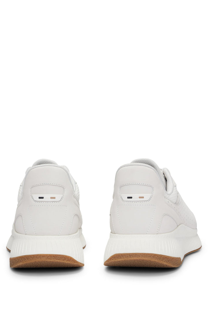 BOSS Standard Sole Sneakers in Leather - TTNM EVO_RUNN_NUME 10214613 01-50517313- Concorde Fashion#color_white-102