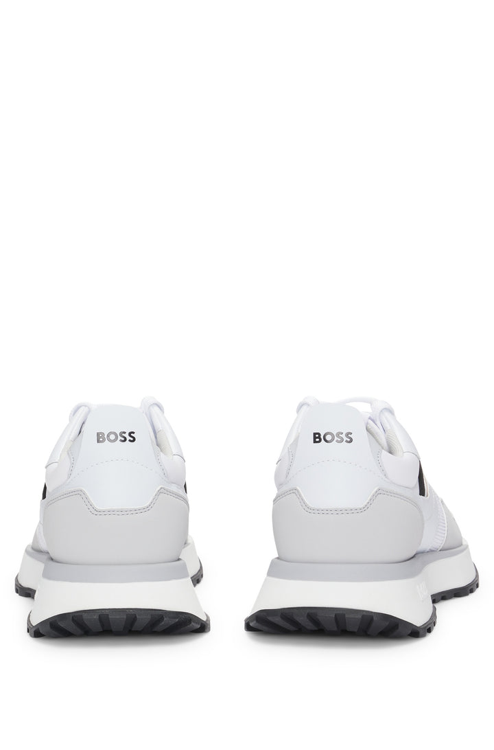 BOSS Sneakers Standard Sole in Polyester Mix - JONAH_RUNN_MX_N 10214652 01-50498280- Concorde Fashion#color_white-100