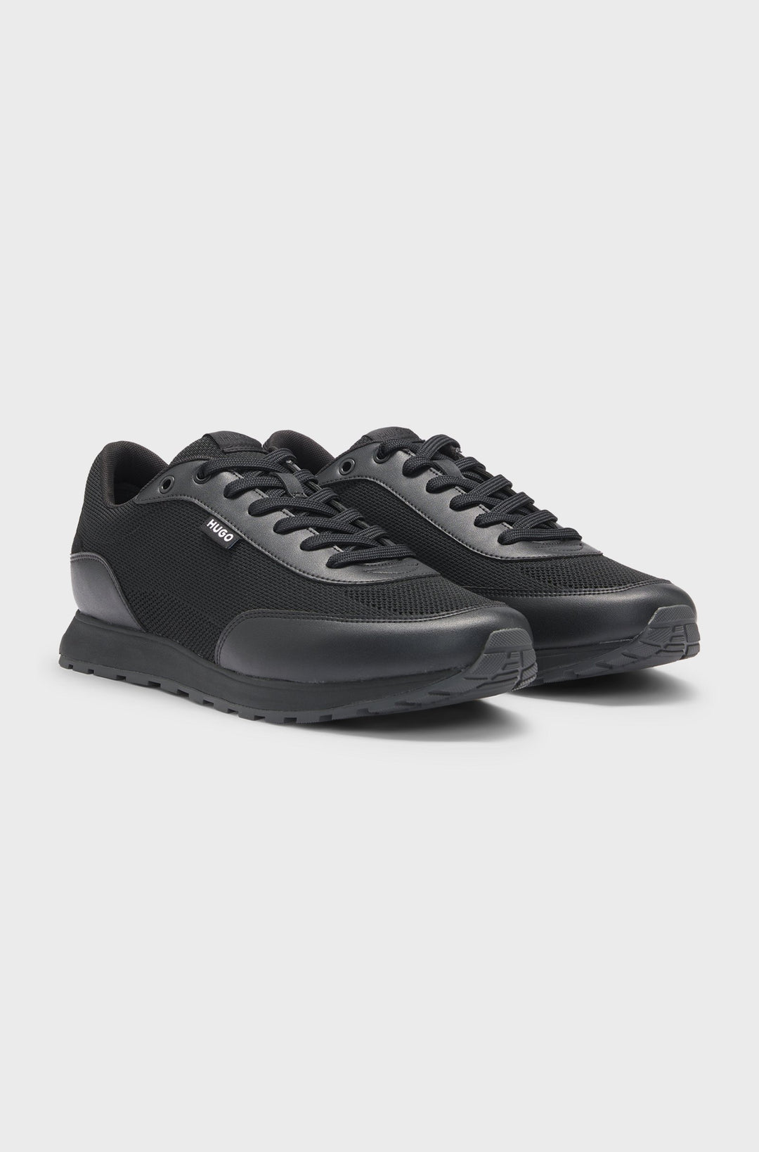 HUGO Sneakers  in Polyester Mix - ICELIN_RUNN_KNPU 10216850 01-50541682- Concorde Fashion#color_black-002