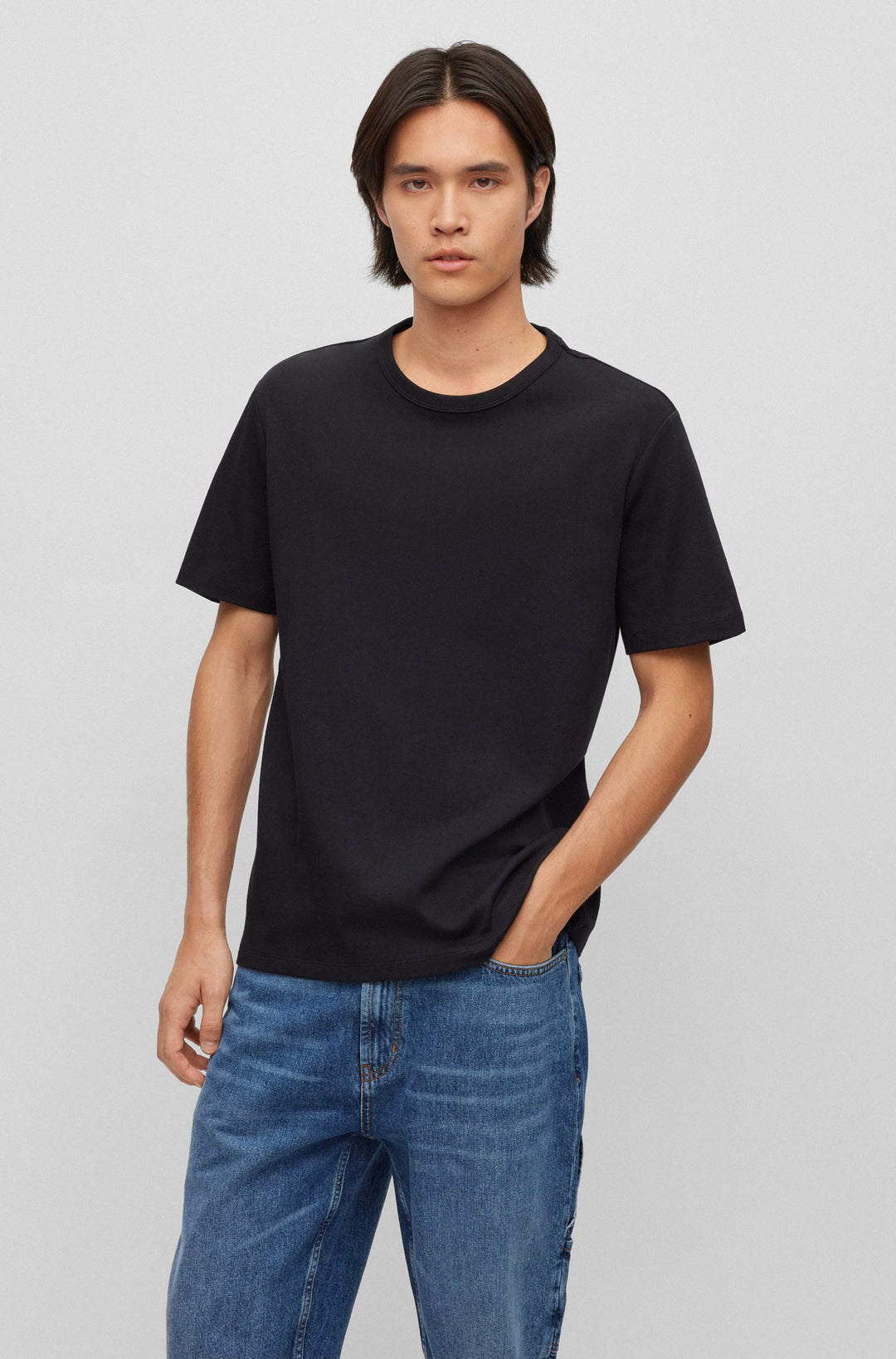 HUGO T-Shirts Regular Fit in Cotton - DOZY 10217381 01-50480434- Concorde Fashion#color_black-001