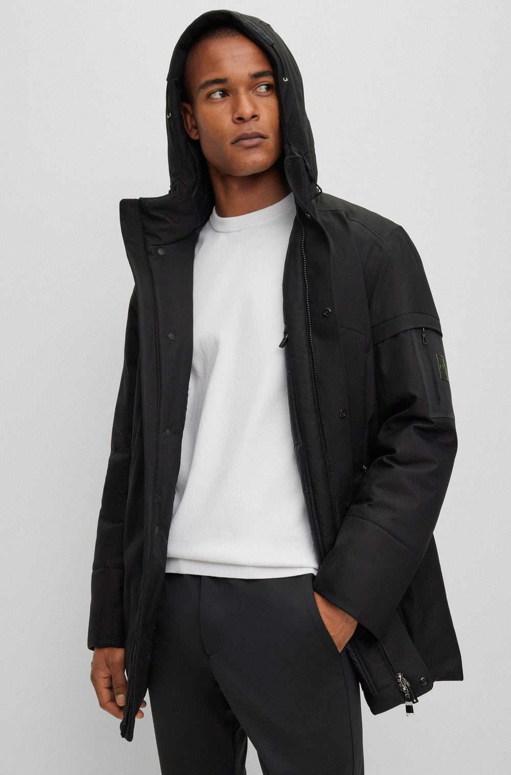 BOSS Regular Fit Casual Jackets in Polyester - J_TERRA 10218748 01-50497647- Concorde Fashion#color_black-001