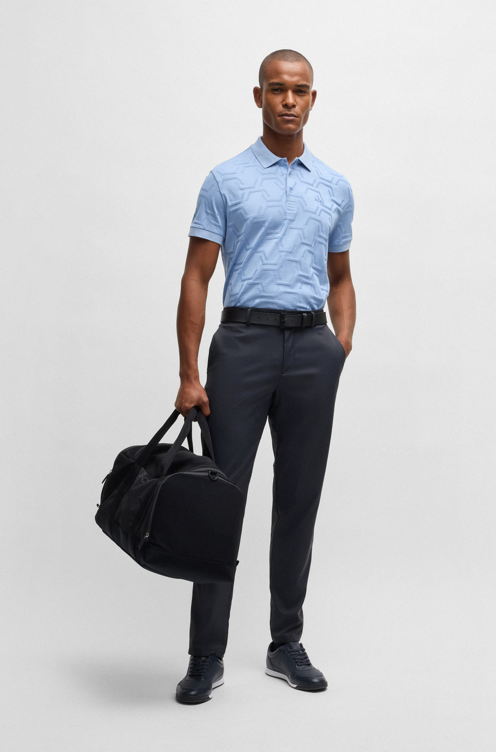 BOSS Trousers Regular Fit in Polyester - T_PHOENIX-REG 10219140 01-50495488- Concorde Fashion#color_navy-402