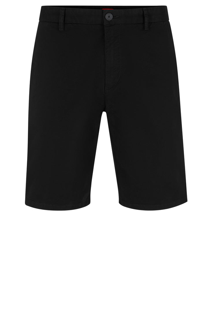 HUGO Slim Fit Trousers in Cotton Mix - DAVID222SD 10225025 01-50471182- Concorde Fashion#color_black-001