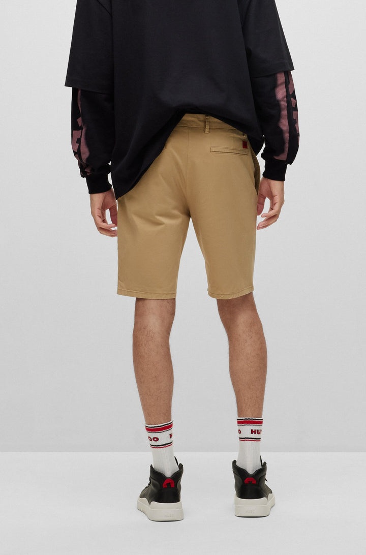 HUGO Slim Fit Trousers in Cotton Mix - DAVID222SD 10225025 01-50471182- Concorde Fashion#color_beige-264