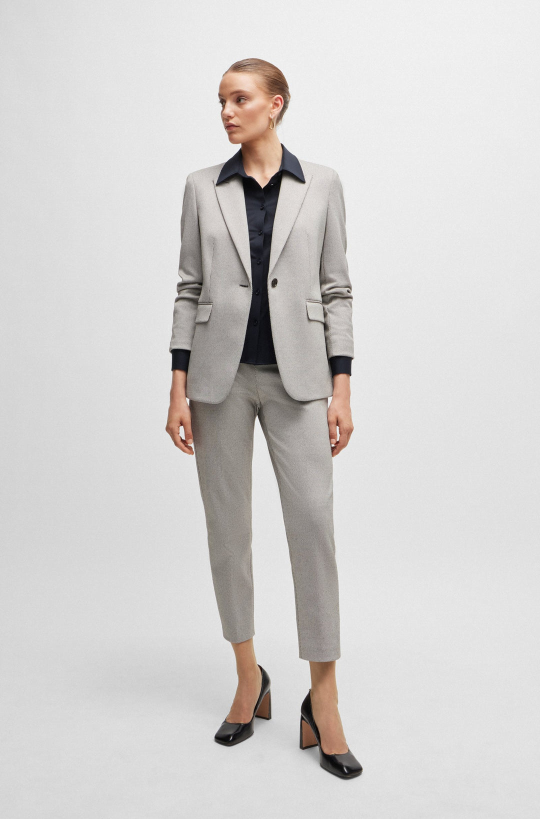 BOSS Extra-Slim Fit Blouses in Nylon - BOANNA 10225157 01-50518181- Concorde Fashion#color_navy-404