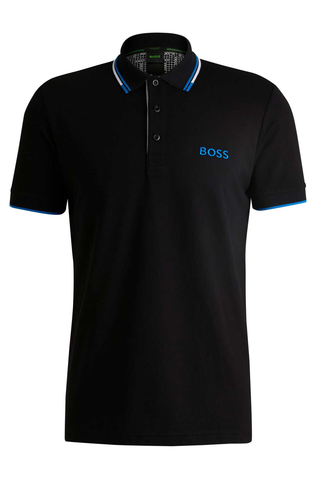 BOSS Regular Fit Polos in cotton mix - PADDY PRO 10226584 01-50469102- Concorde Fashion#color_black-006