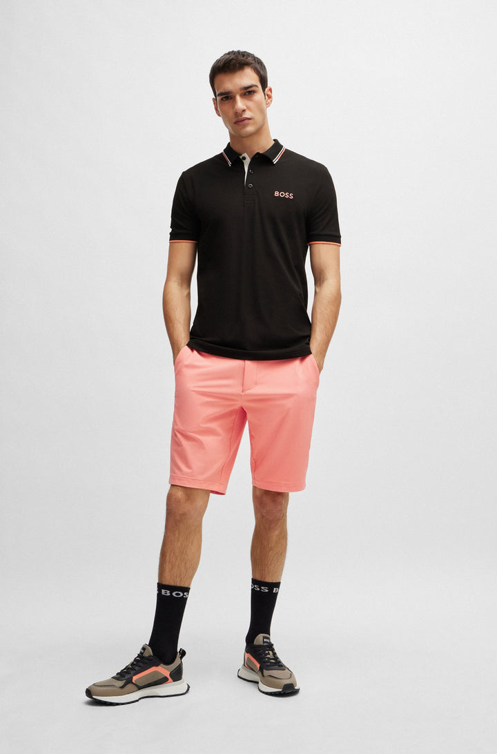 BOSS Regular Fit Polos in cotton mix - PADDY PRO 10226584 01-50469102- Concorde Fashion#color_charcoal-013