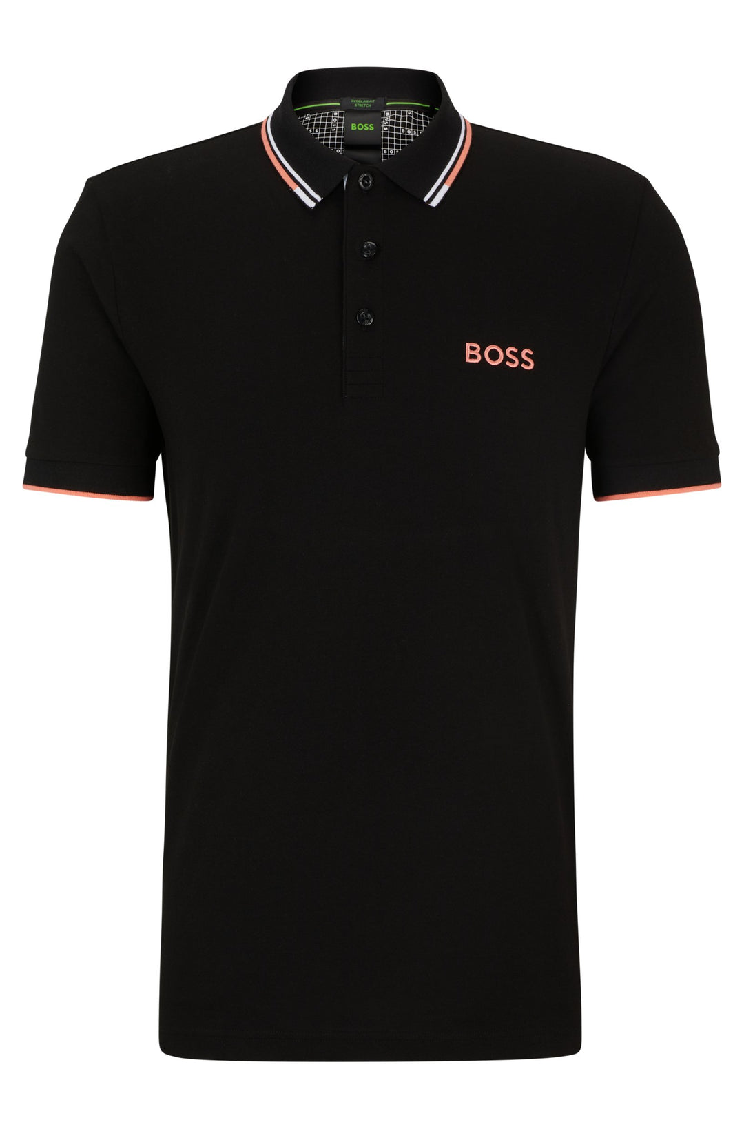 BOSS Regular Fit Polos in cotton mix - PADDY PRO 10226584 01-50469102- Concorde Fashion#color_charcoal-013