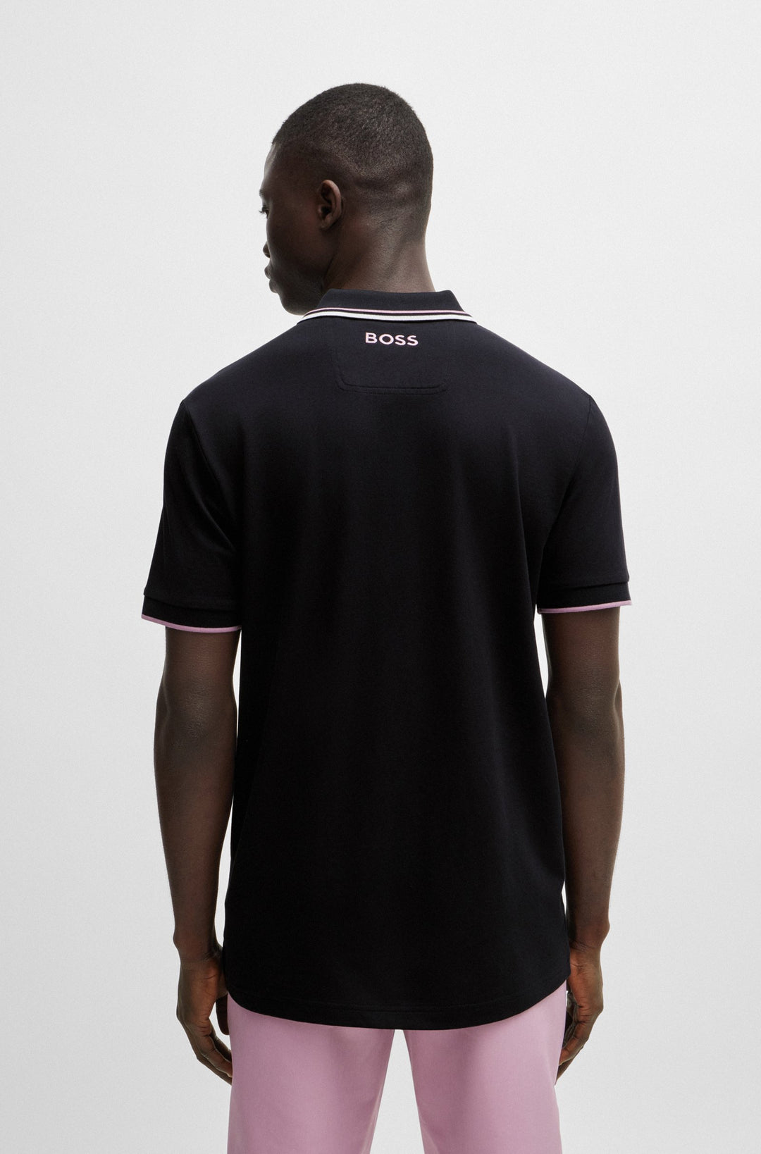 BOSS Regular Fit Polos in cotton mix - PADDY PRO 10226584 01-50469102- Concorde Fashion#color_navy-405