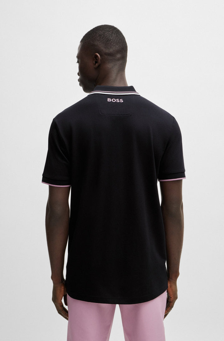 BOSS Regular Fit Polos in cotton mix - PADDY PRO 10226584 01-50469102- Concorde Fashion#color_navy-405