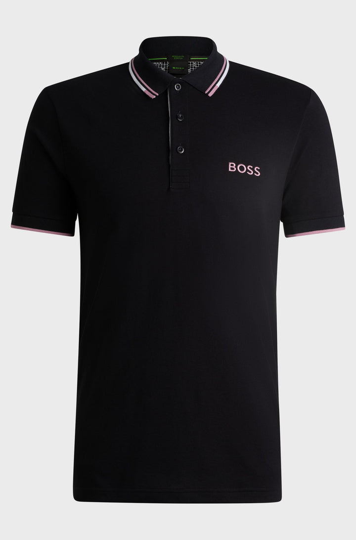 BOSS Regular Fit Polos in cotton mix - PADDY PRO 10226584 01-50469102- Concorde Fashion#color_navy-405