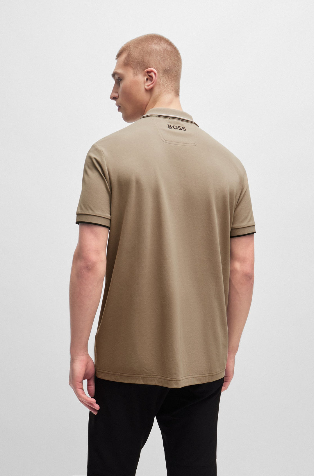 BOSS Regular Fit Polos in cotton mix - PADDY PRO 10226584 01-50469102- Concorde Fashion#color_green-334