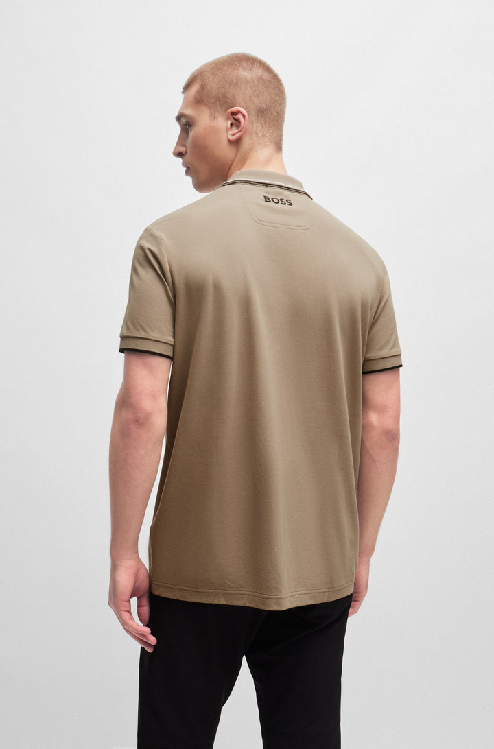 BOSS Regular Fit Polos in cotton mix - PADDY PRO 10226584 01-50469102- Concorde Fashion#color_green-334