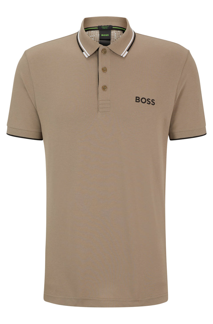 BOSS Regular Fit Polos in cotton mix - PADDY PRO 10226584 01-50469102- Concorde Fashion#color_green-334