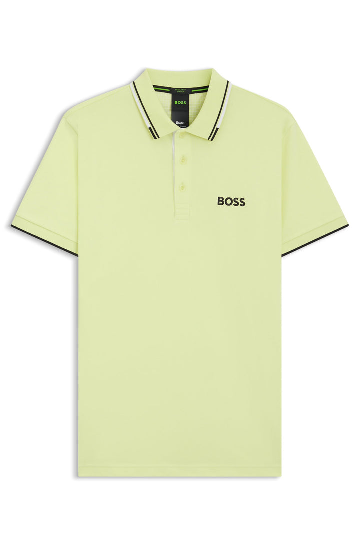 BOSS Regular Fit Polos in cotton mix - PADDY PRO 10226584 01-50469102- Concorde Fashion#color_green-338