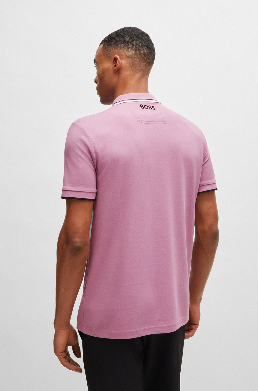 BOSS Regular Fit Polos in cotton mix - PADDY PRO 10226584 01-50469102- Concorde Fashion#color_purple-531