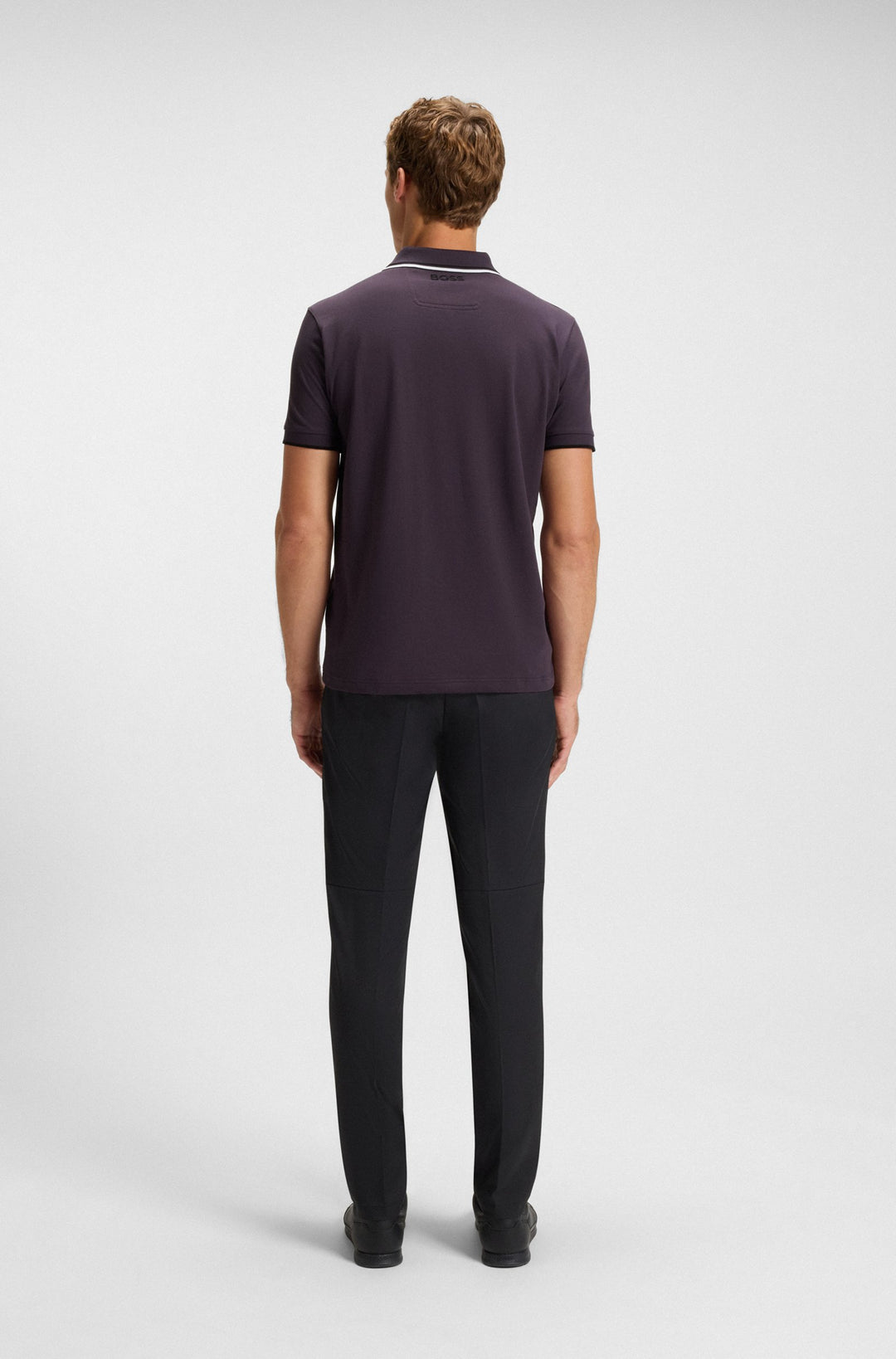 BOSS Regular Fit Polos in cotton mix - PADDY PRO 10226584 01-50469102- Concorde Fashion#color_purple-517