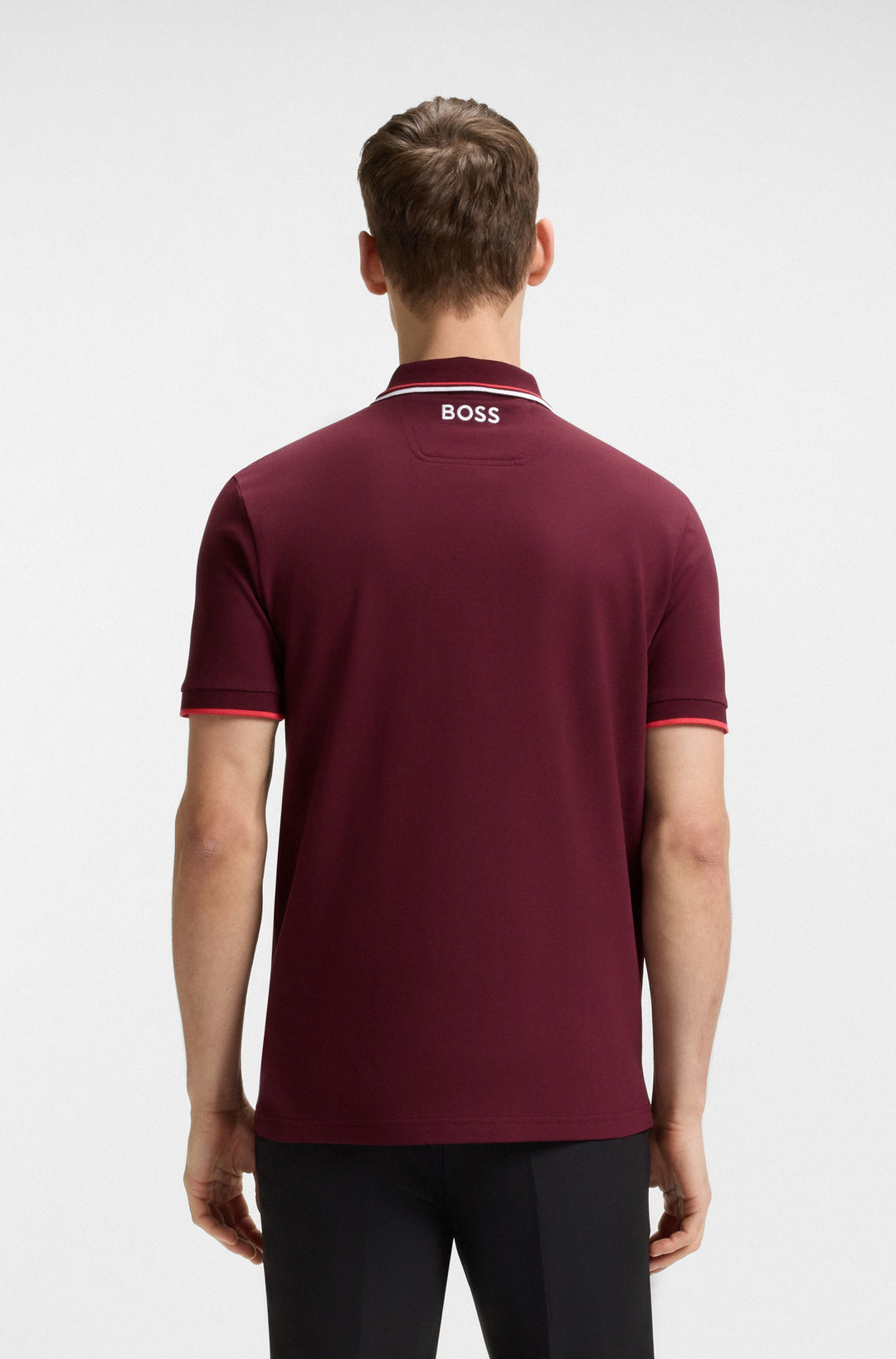 BOSS Regular Fit Polos in cotton mix - PADDY PRO 10226584 01-50469102- Concorde Fashion#color_red-614