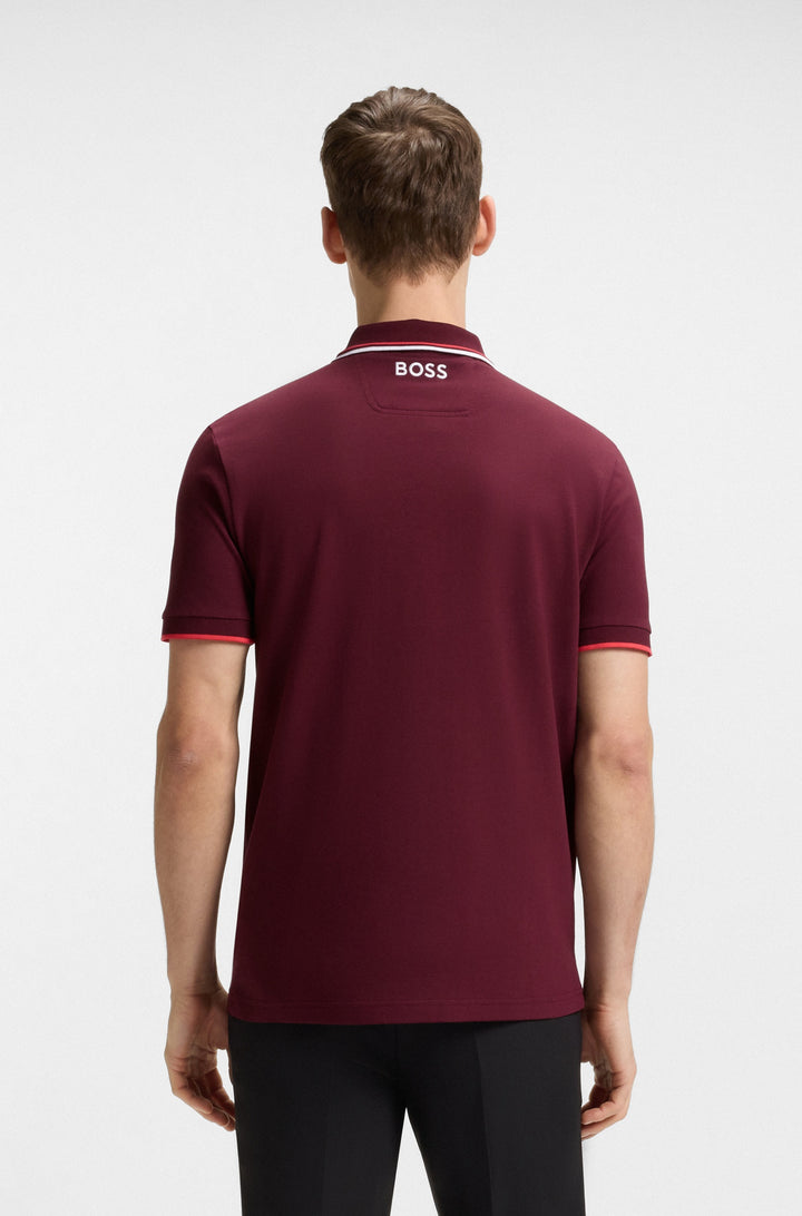 BOSS Regular Fit Polos in cotton mix - PADDY PRO 10226584 01-50469102- Concorde Fashion#color_red-614