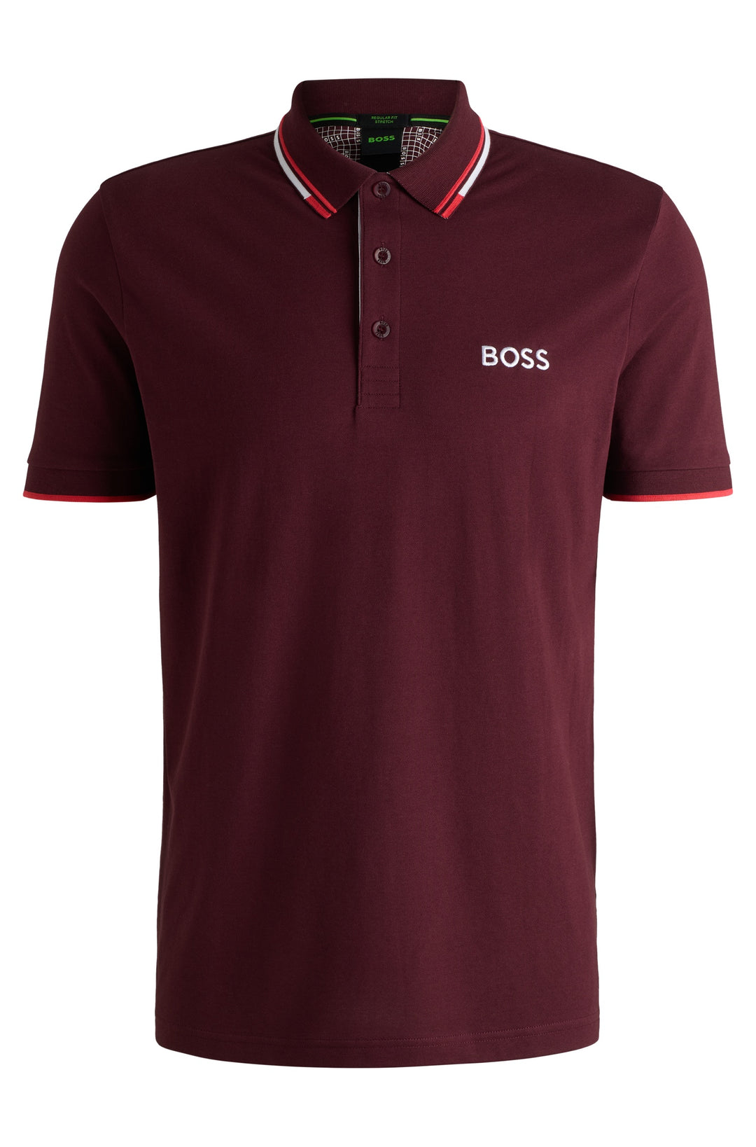 BOSS Regular Fit Polos in cotton mix - PADDY PRO 10226584 01-50469102- Concorde Fashion#color_red-614
