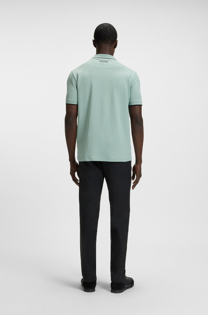 BOSS Regular Fit Polos in cotton mix - PADDY PRO 10226584 01-50469102- Concorde Fashion#color_green-357