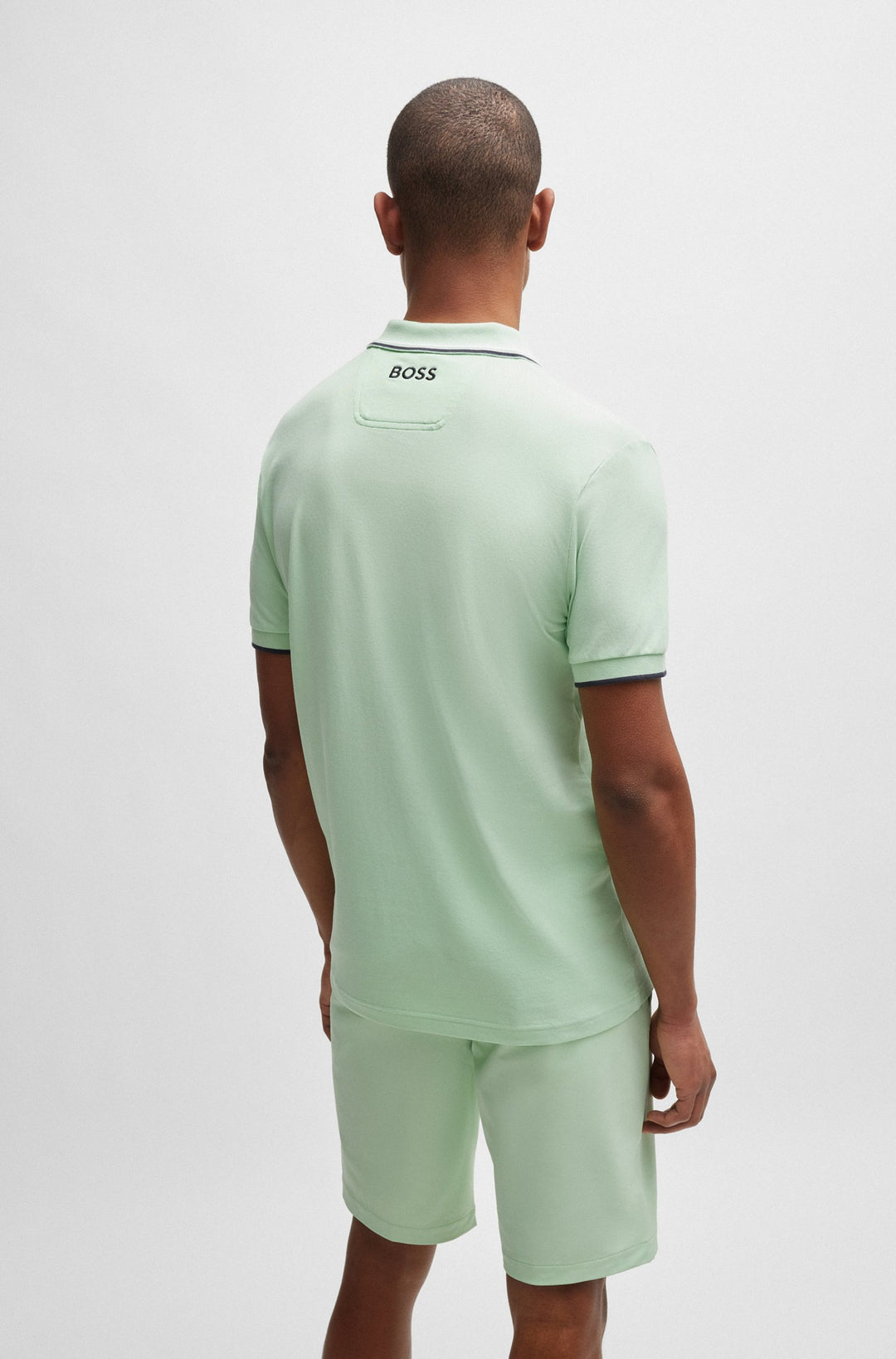 BOSS Regular Fit Polos in cotton mix - PADDY PRO 10226584 01-50469102- Concorde Fashion#color_green-388