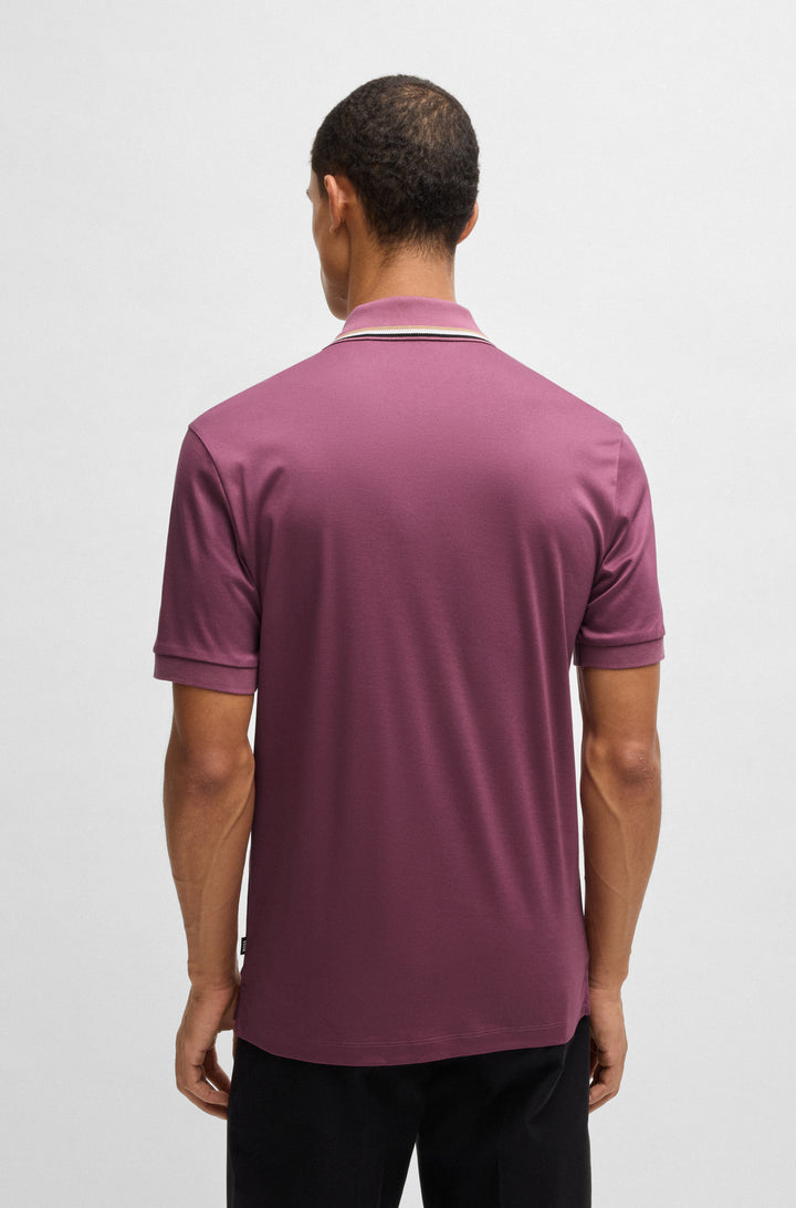BOSS Polos Slim Fit in Cotton - PENROSE 38 10228475 01-50469360- Concorde Fashion#color_purple-524