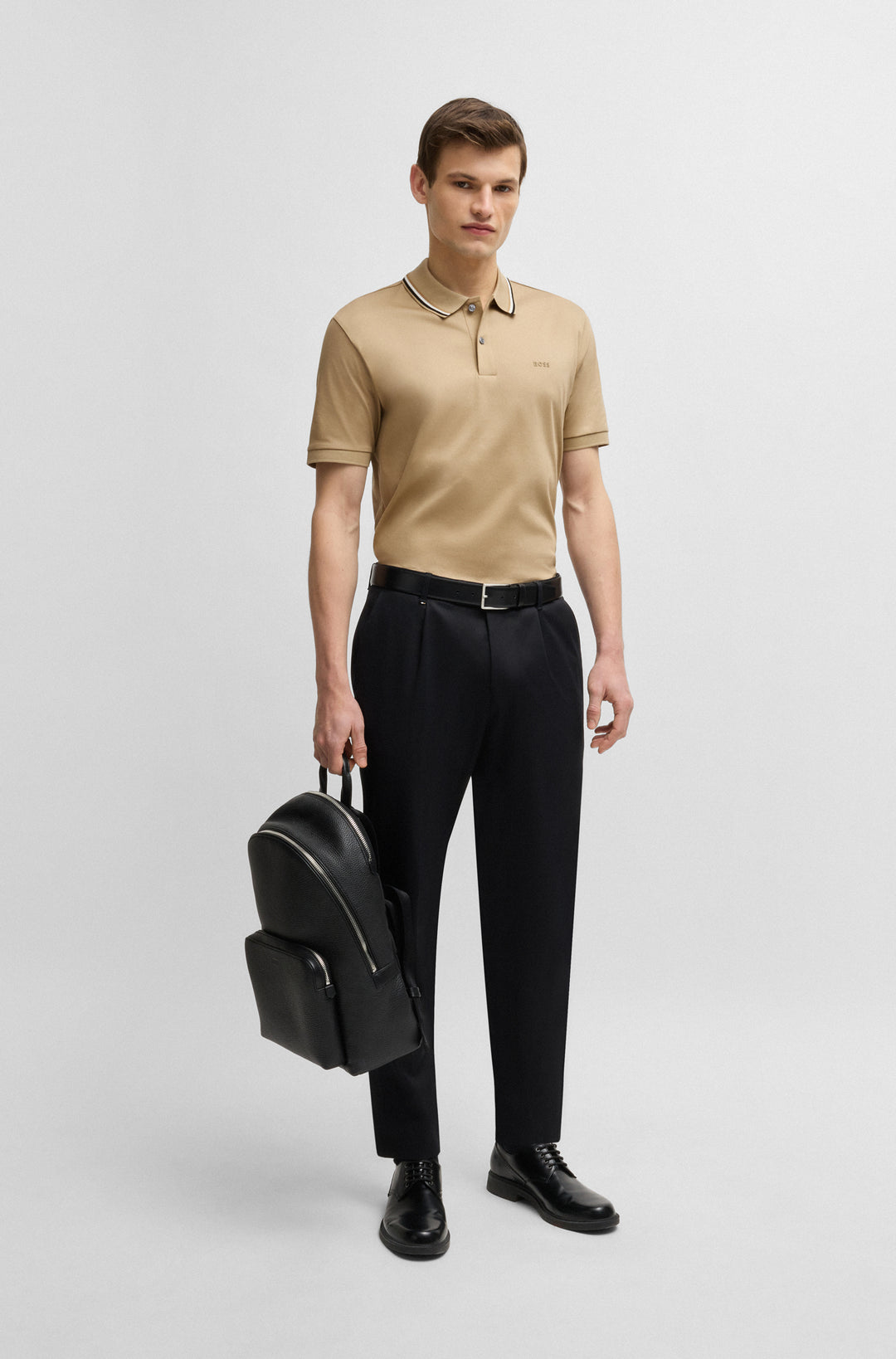 BOSS Polos Slim Fit in Cotton - PENROSE 38 10228475 01-50469360- Concorde Fashion#color_beige-275
