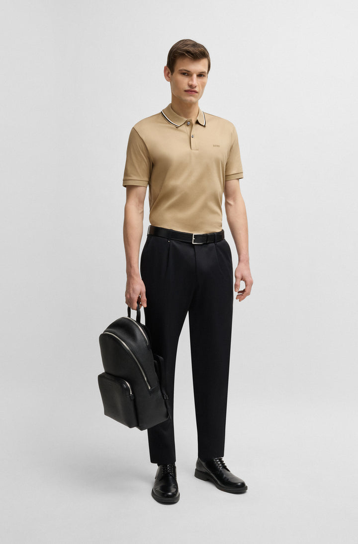 BOSS Polos Slim Fit in Cotton - PENROSE 38 10228475 01-50469360- Concorde Fashion#color_beige-275