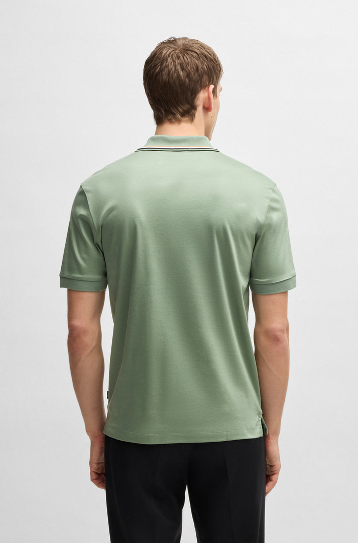 BOSS Polos Slim Fit in Cotton - PENROSE 38 10228475 01-50469360- Concorde Fashion#color_green-330