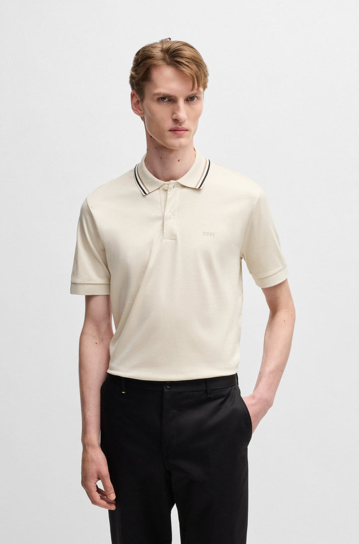 BOSS Polos Slim Fit in Cotton - PENROSE 38 10228475 01-50469360 - Concorde Fashion#color_white-131