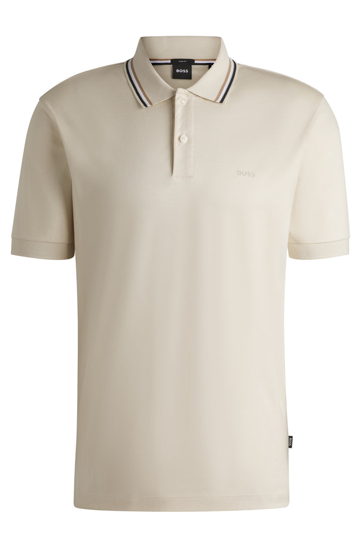 BOSS Polos Slim Fit in Cotton - PENROSE 38 10228475 01-50469360 - Concorde Fashion#color_white-131