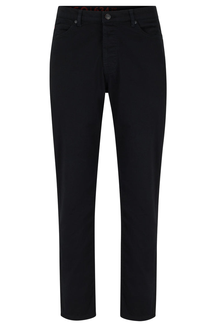HUGO Tapered Fit Jeans in Cotton Mix - HUGO 634 10228823 01-50488853- Concorde Fashion#color_black-001