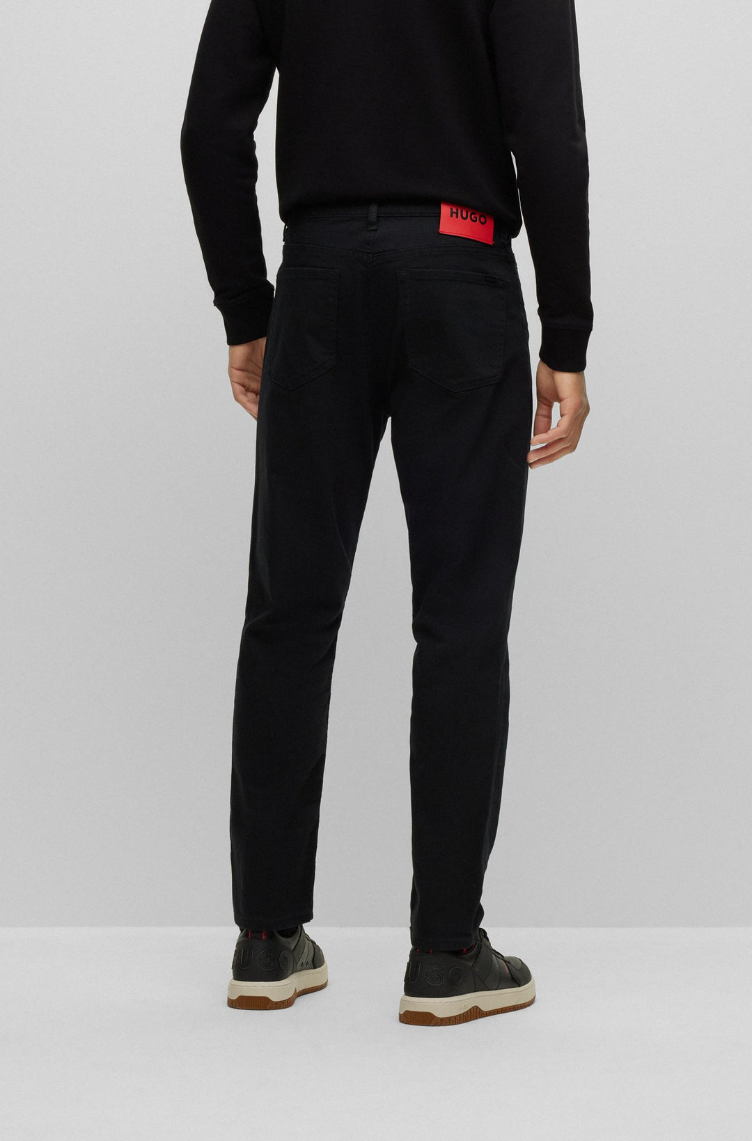 HUGO Tapered Fit Jeans in Cotton Mix - HUGO 634 10228823 01-50488853- Concorde Fashion#color_black-001