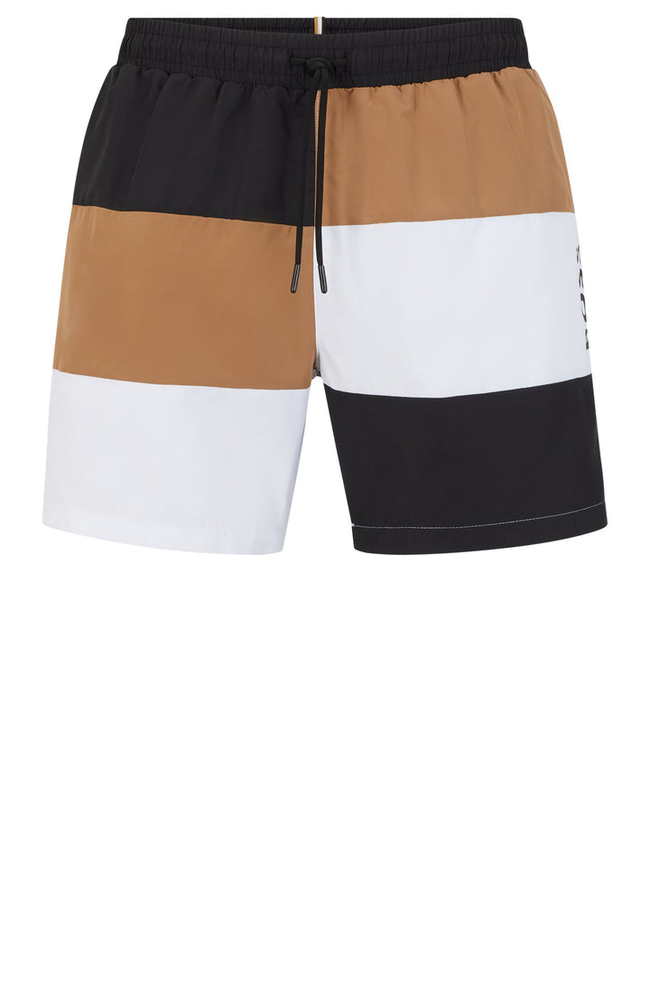 BOSS Regular Fit Shorts in Polyester - COURT 10229242 01-50491592- Concorde Fashion#color_black-001