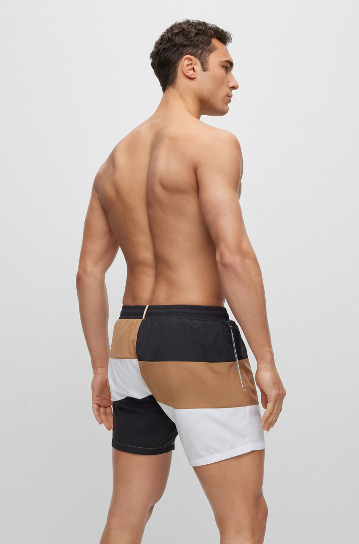 BOSS Regular Fit Shorts in Polyester - COURT 10229242 01-50491592- Concorde Fashion#color_black-001