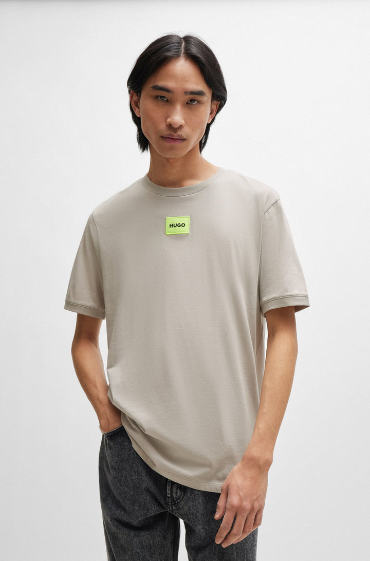 HUGO RED Regular Fit T-Shirts in Cotton - DIRAGOLINO212 10229761 01-50447978- Concorde Fashion#color_grey-055