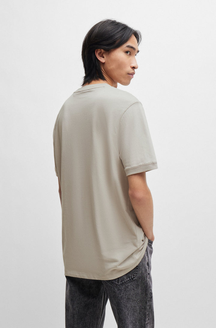 HUGO RED Regular Fit T-Shirts in Cotton - DIRAGOLINO212 10229761 01-50447978- Concorde Fashion#color_grey-055