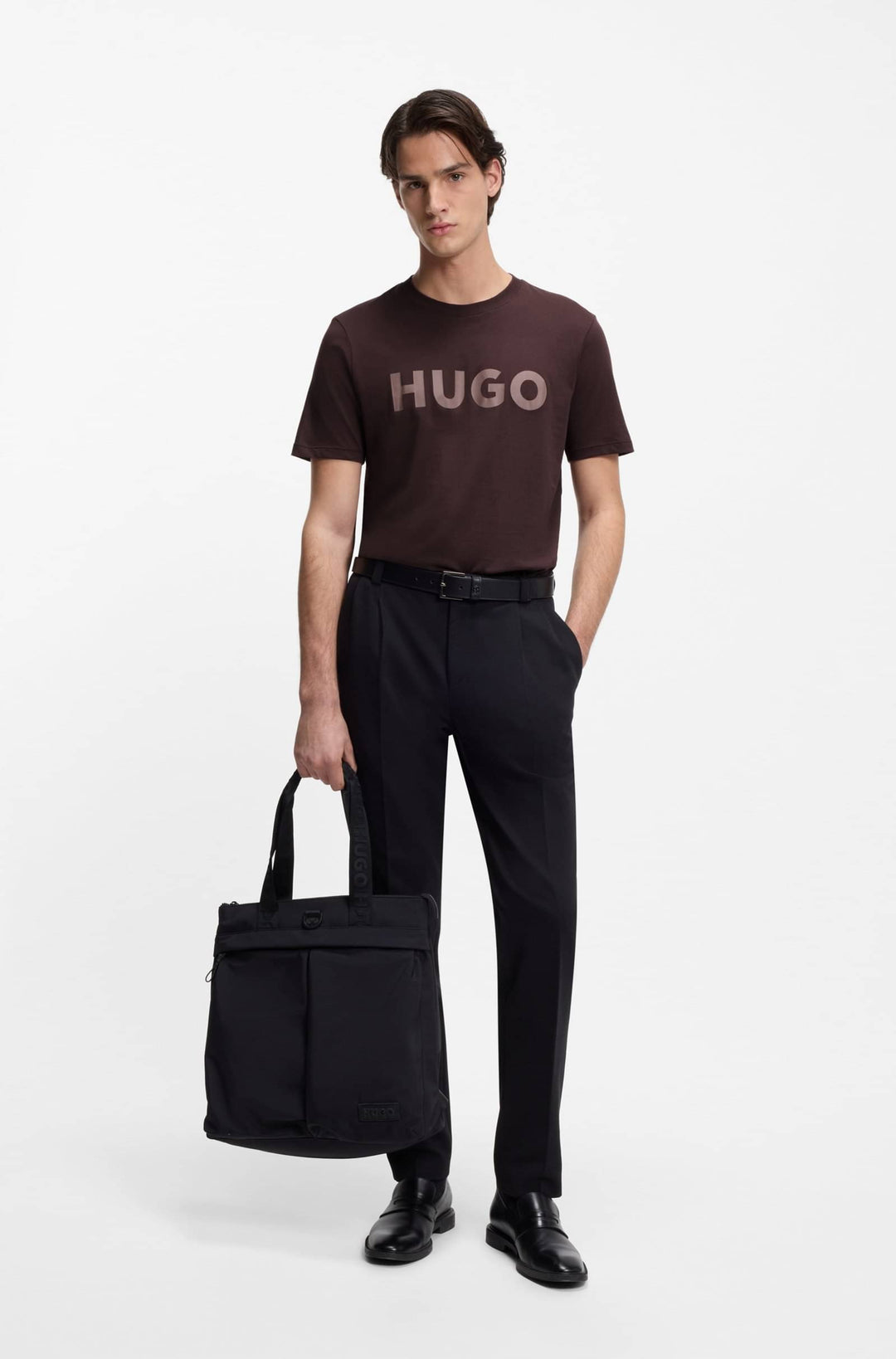 HUGO T-Shirts Regular Fit - DULIVIO 50467556- Concorde Fashion#color_brown-249