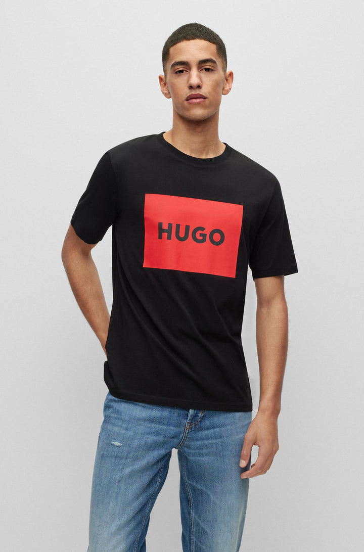 HUGO Regular Fit T-Shirts in Cotton - DULIVE222 10229761 01-50467952- Concorde Fashion#color_black-001