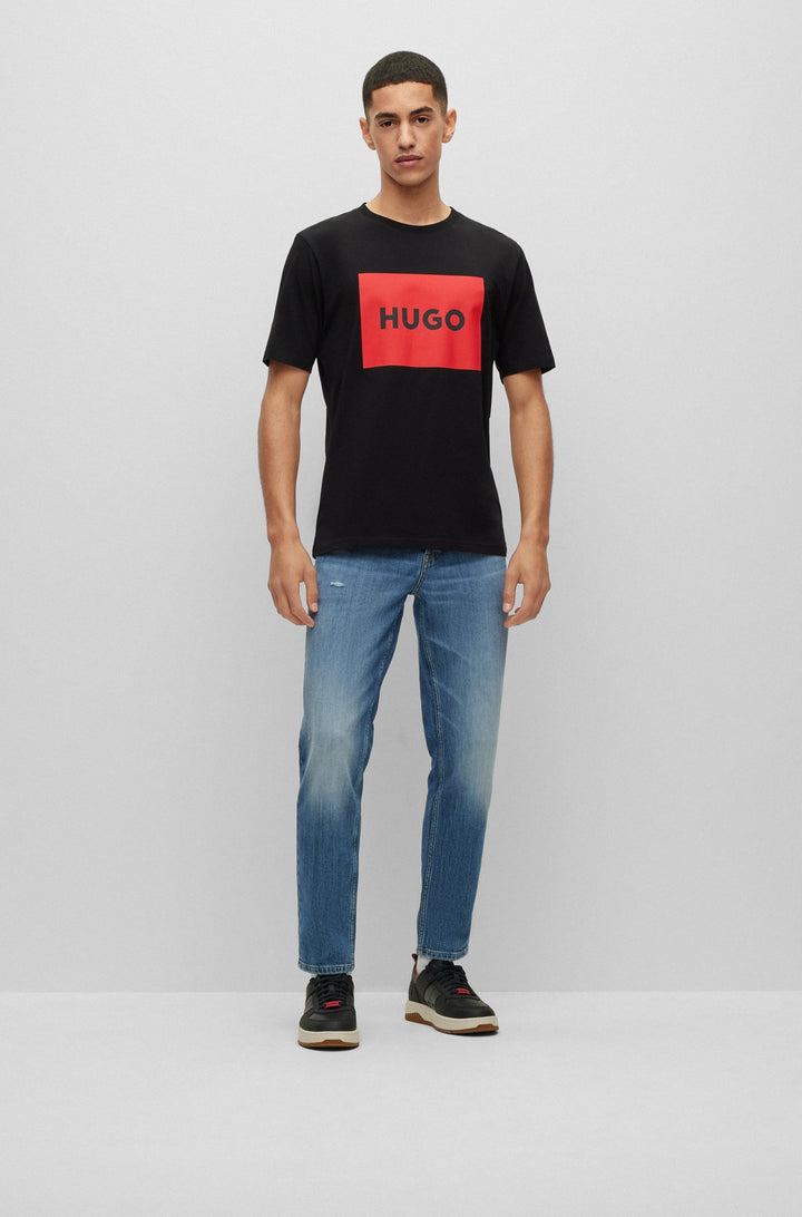 HUGO Regular Fit T-Shirts in Cotton - DULIVE222 10229761 01-50467952- Concorde Fashion#color_black-001