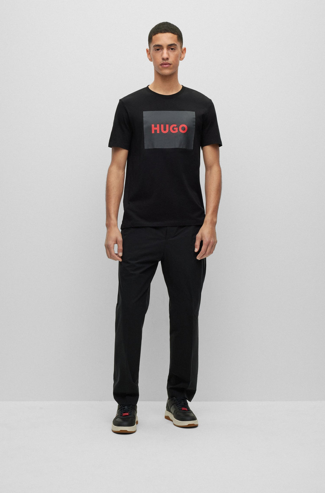 HUGO Regular Fit T-Shirts in Cotton - DULIVE222 10229761 01-50467952- Concorde Fashion#color_black-007