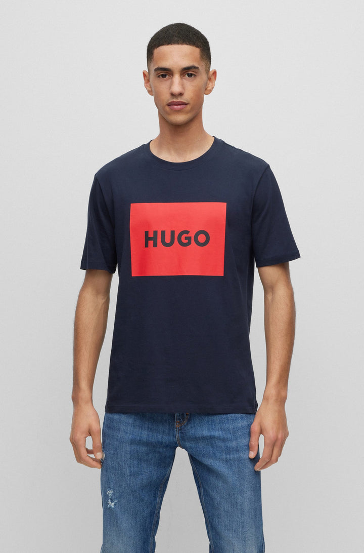 HUGO Regular Fit T-Shirts in Cotton - DULIVE222 10229761 01-50467952- Concorde Fashion#color_navy-405