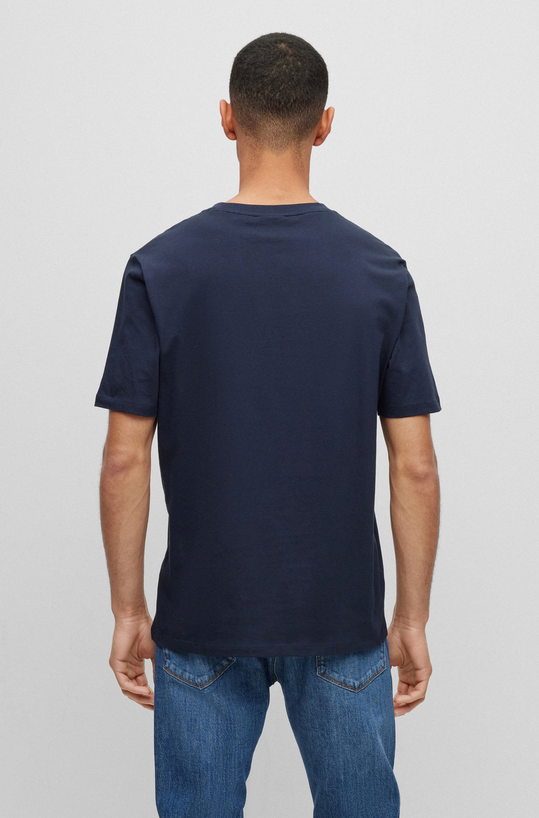 HUGO Regular Fit T-Shirts in Cotton - DULIVE222 10229761 01-50467952- Concorde Fashion#color_navy-405