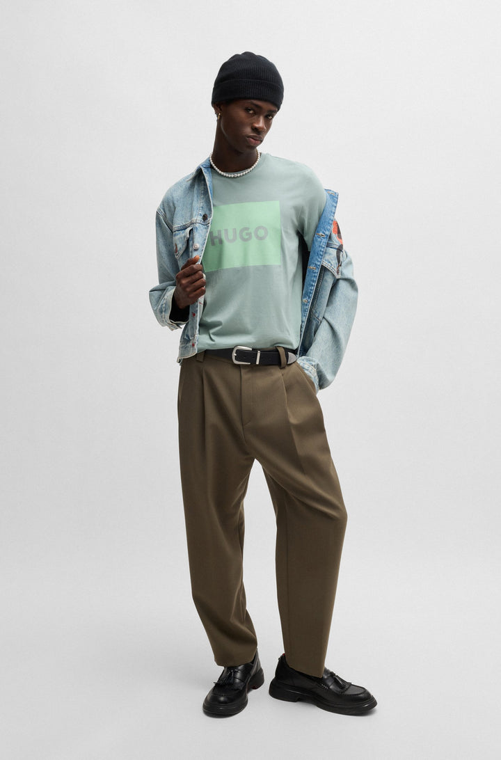 HUGO T-Shirts Regular Fit in Cotton - DULIVE222 10229761 01-50467952- Concorde Fashion#color_grey-074