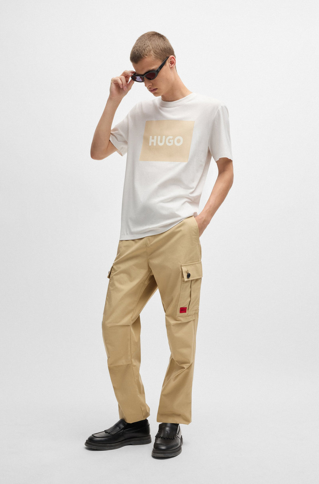 HUGO T-Shirts Regular Fit in Cotton - DULIVE222 10229761 01-50467952- Concorde Fashion#color_white-122