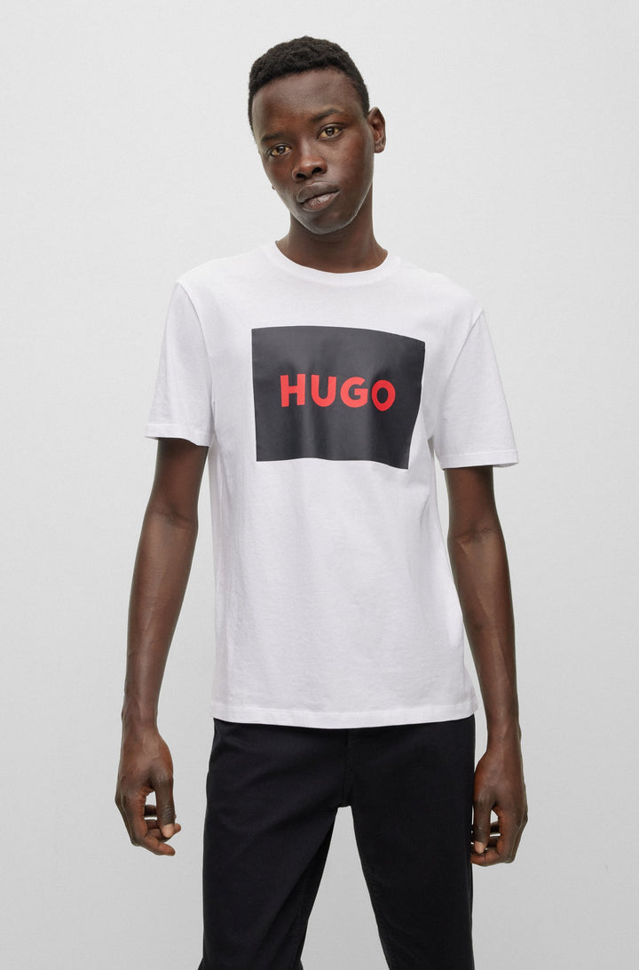 HUGO Regular Fit T-Shirts in Cotton - DULIVE222 10229761 01-50467952- Concorde Fashion#color_white-127